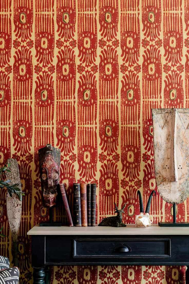 Ikat inspired wallpaper