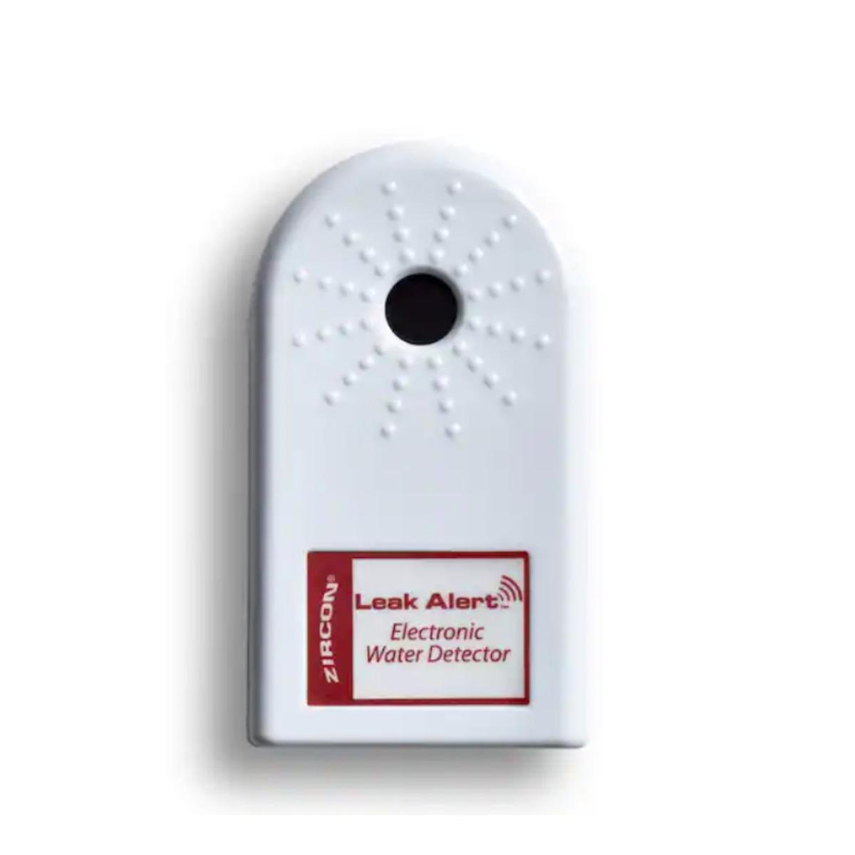 Zircon Leak Sensor Alarm against white background.