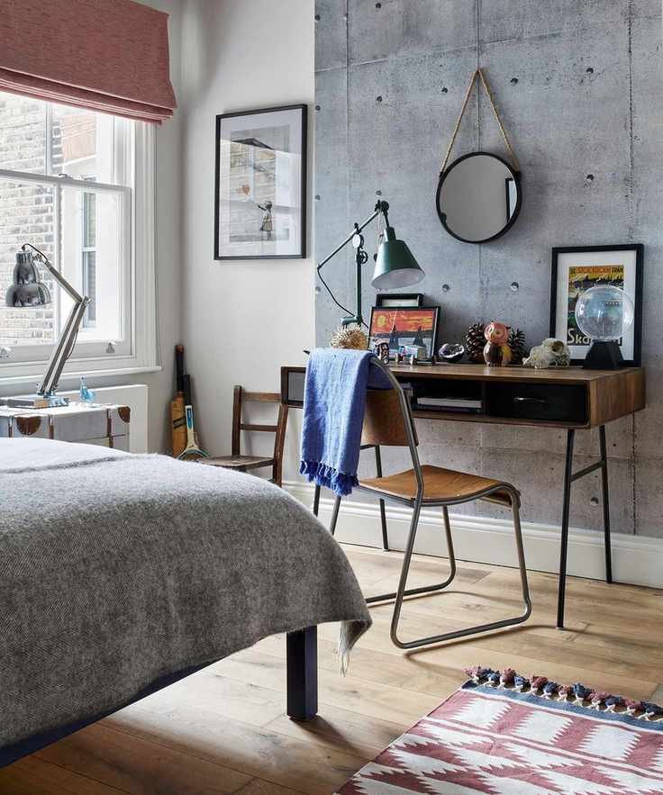 Kids room with office and desk area