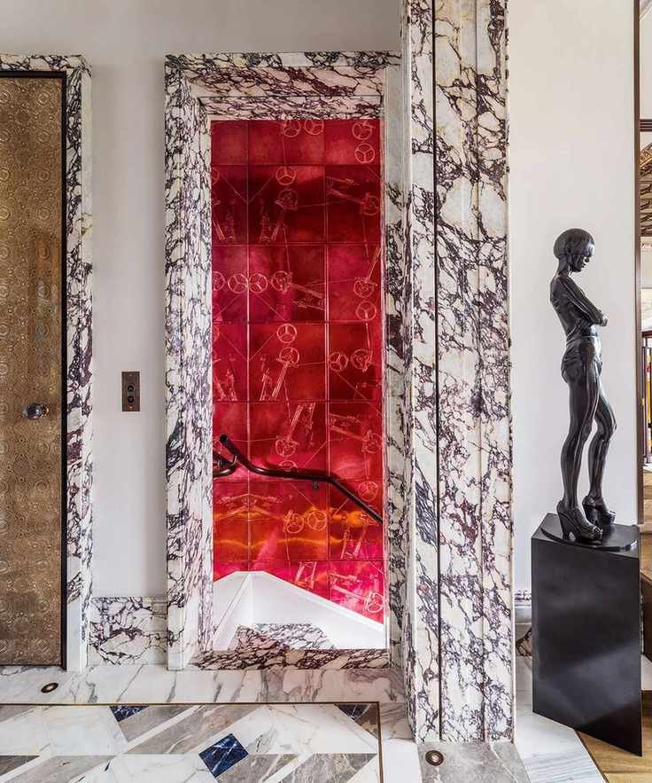 Stone wall design by an interior designer