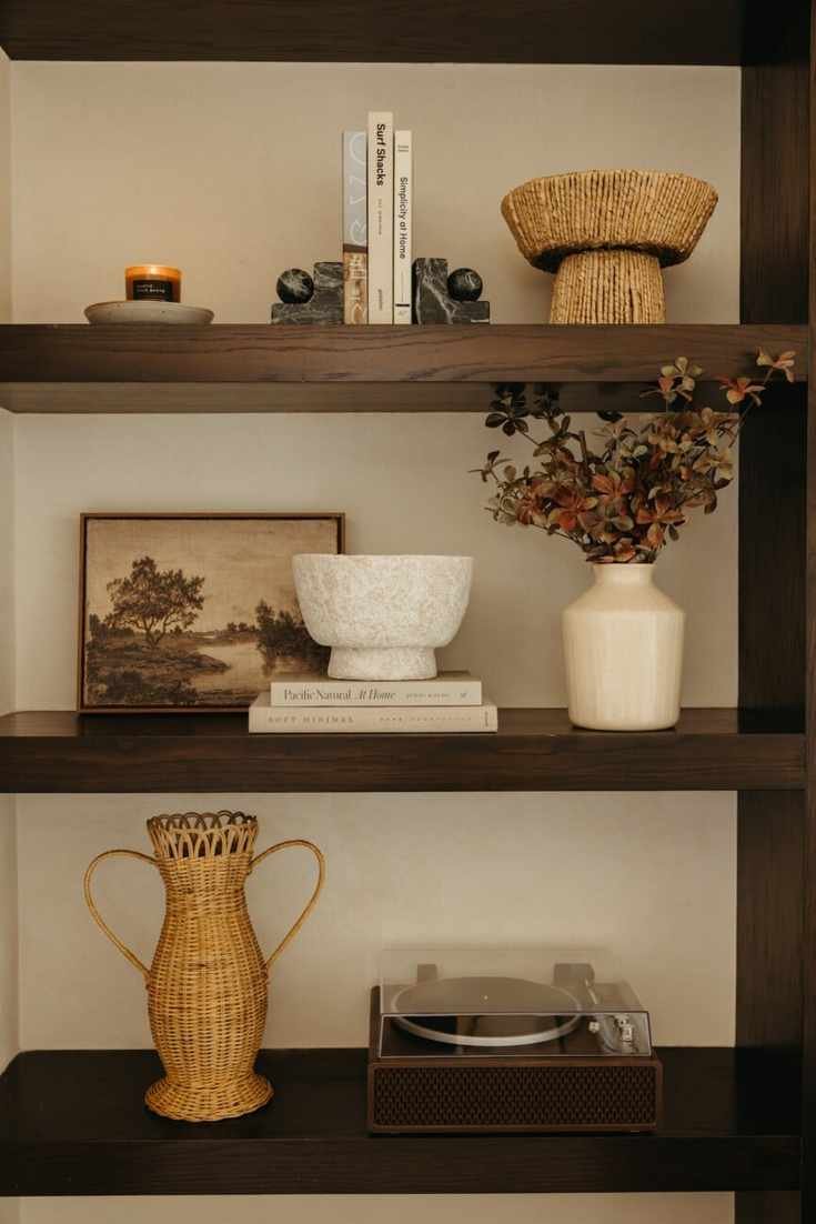 Fall shelf styling