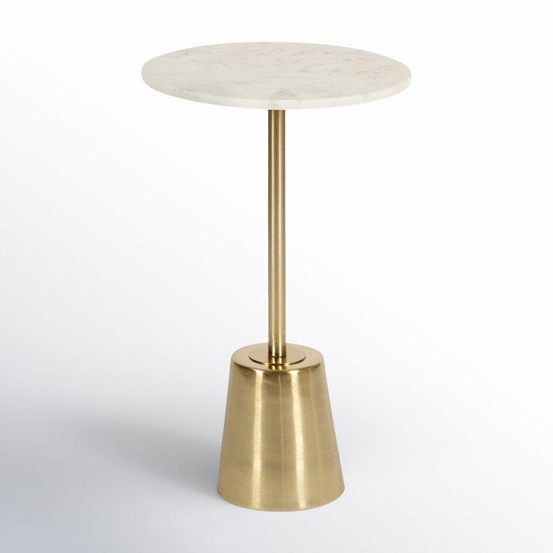 Mercer41 Cemil Genuine Marble Pedestal End Table &amp;amp; Reviews | Wayfair