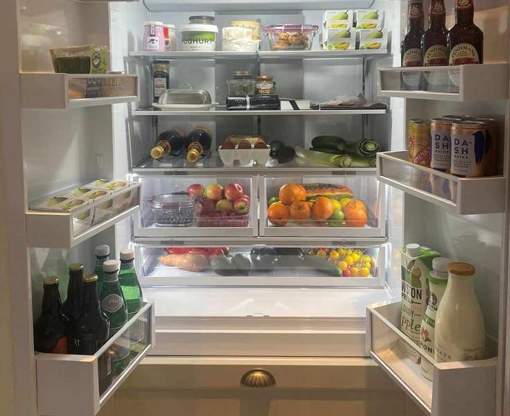 food and drinks in fridge