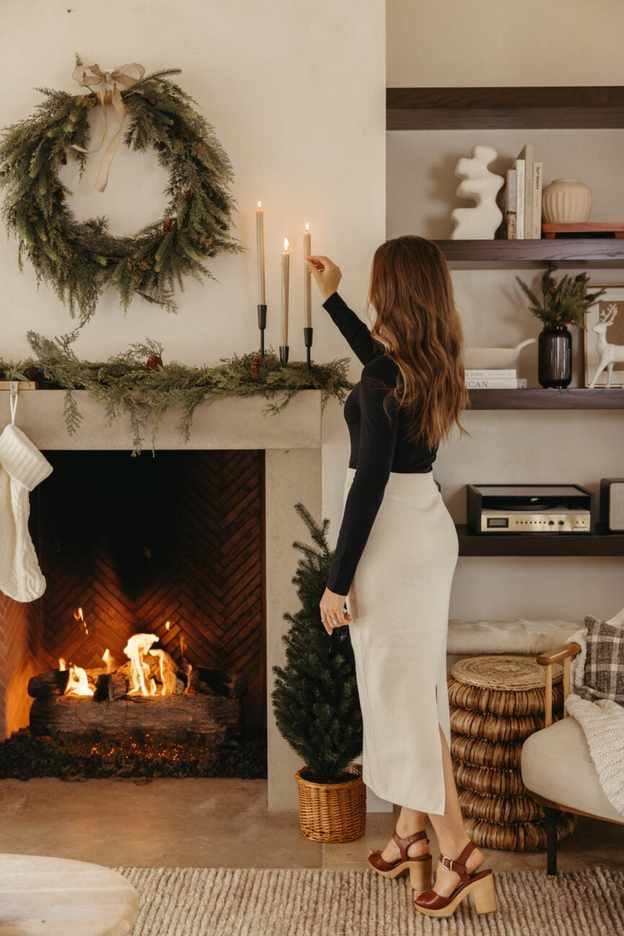Lighting with taper candles