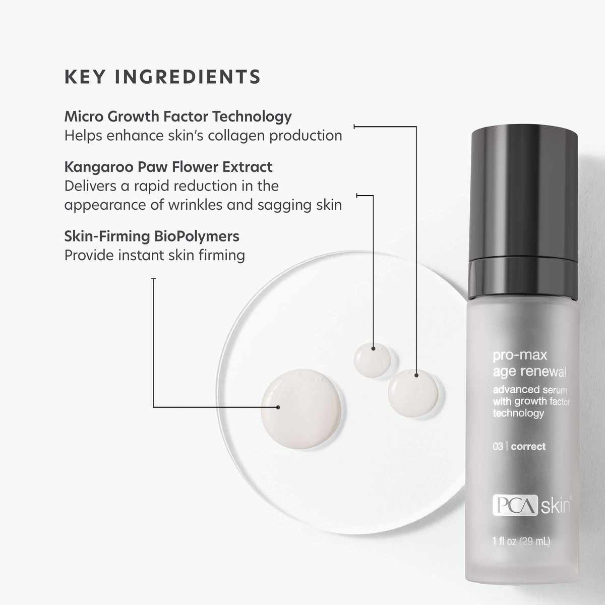 PCA Skin Pro-Max Age Renewal Serum Key Ingredients