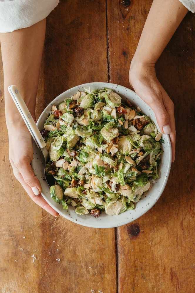 This Shaved Brussels Sprout Salad with Lemon Vinaigrette Is a Must-Try