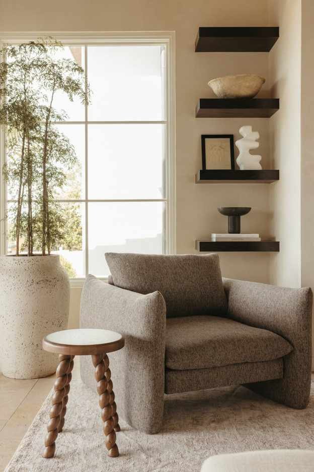 Austin House - Japandi Lounge Chair Plant