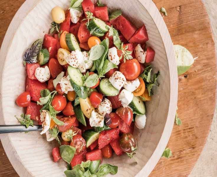 Refreshing Watermelon Salad with Cucumber and Feta for Summer Fun