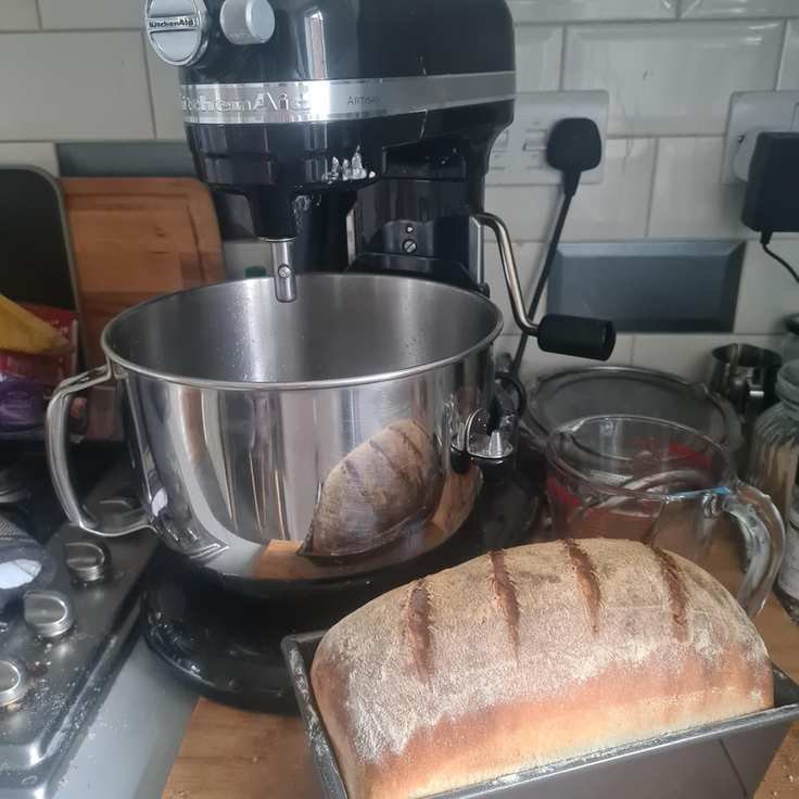 Fresh bread made in the KitchenAid Pro Line Stand Mixer