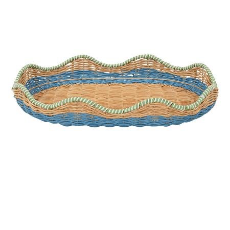 Beautiful Two-Tone Rattan Serving Tray by Drew Barrymore