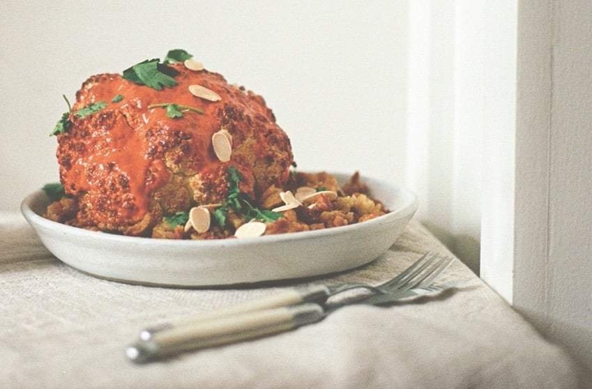 Weeknight Delight: Whole Roasted Cauliflower with a Unique Twist