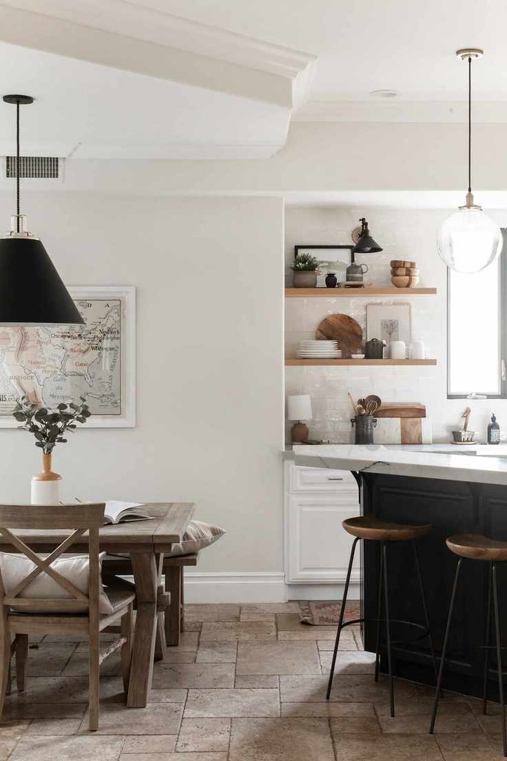 farmhouse kitchen with mixed lighting ideas