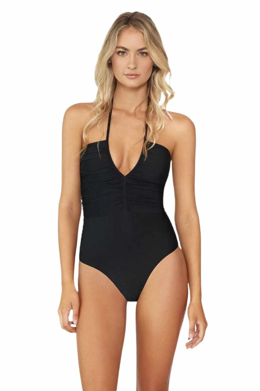 Josie Halter One Piece Swimsuit Black