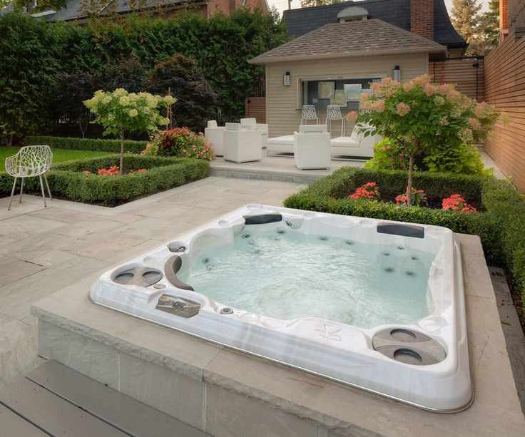 hot tub on a patio