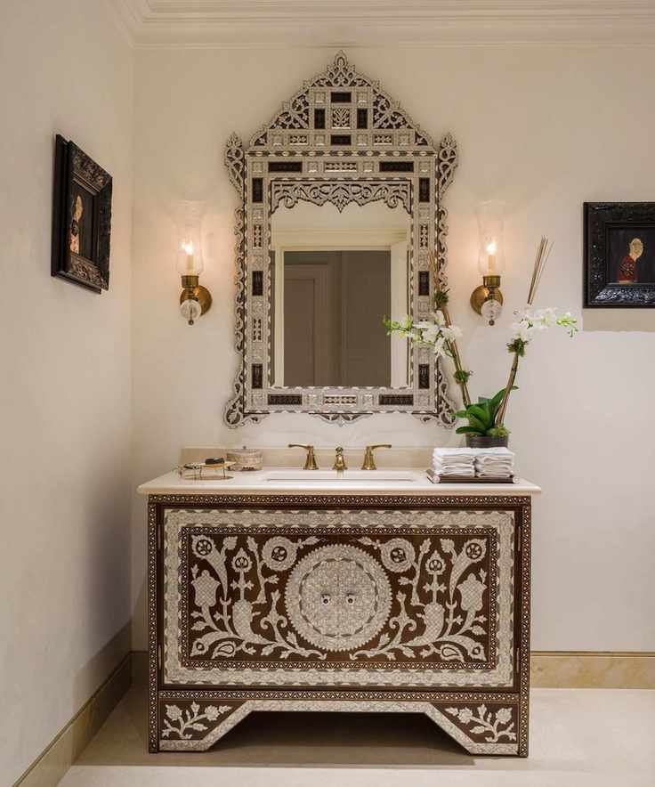 Orchid in bathroom