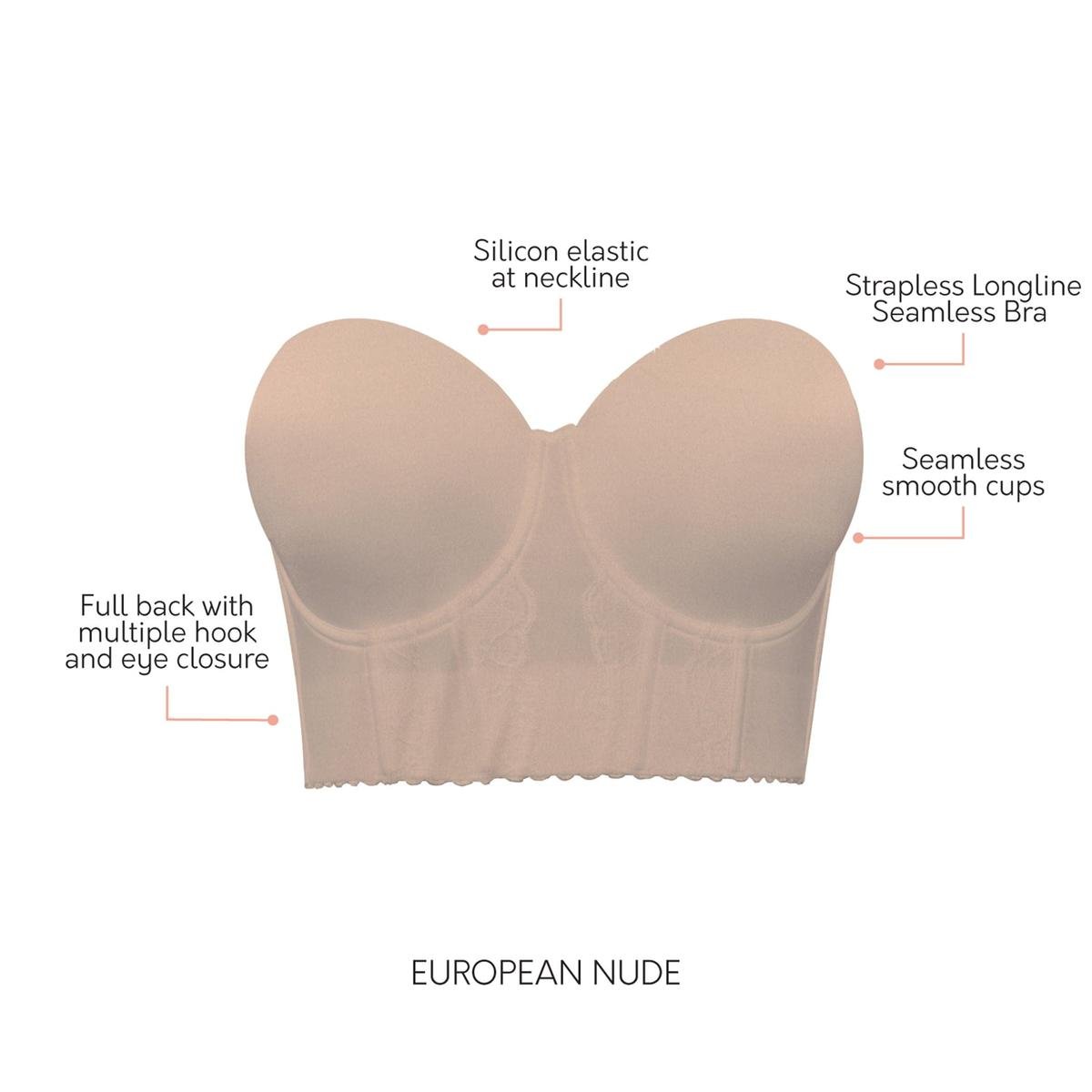 Elissa Longline Bustier Strapless Bra