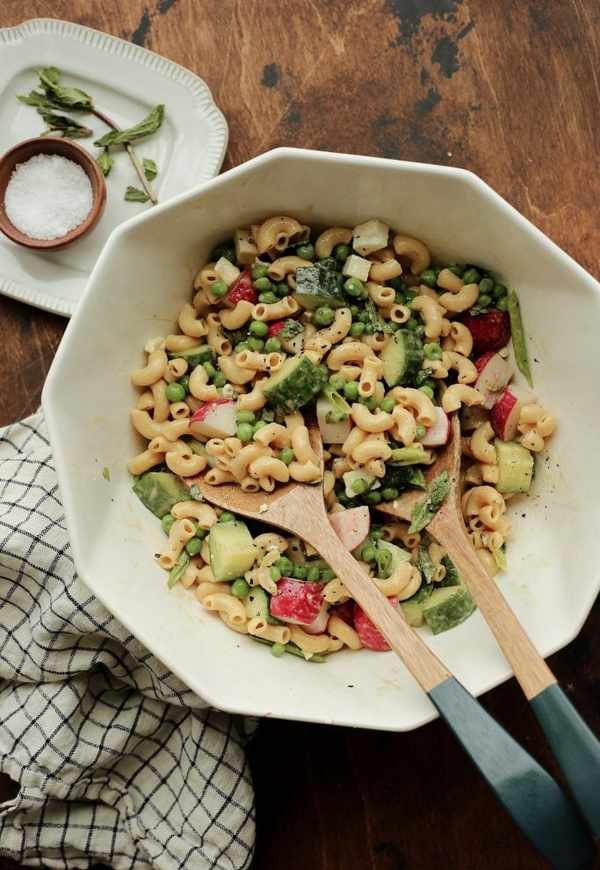 Delightful Pasta Salad with Feta and Lemon-Tahini Dressing