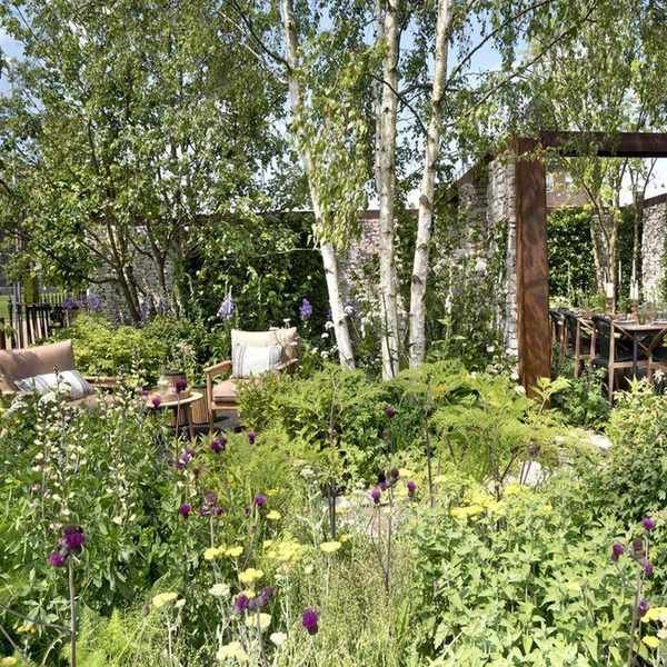 The 'money doesn't grow on trees garden' at 2024 Chelsea Flower Show