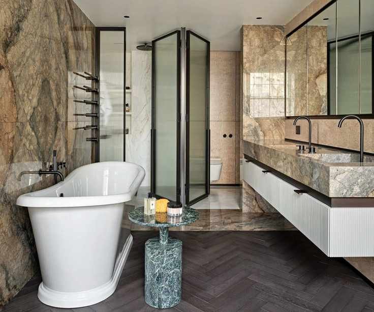 With parquet floor