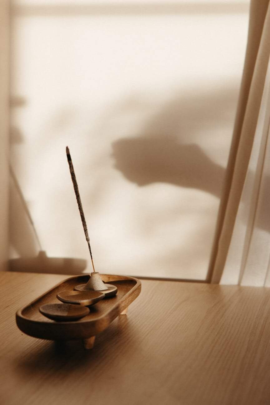morning routine, incense, self-care, coffee