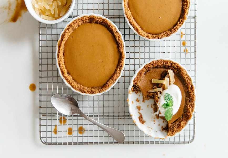 Delicious Pumpkin Pie Tartlets with Candied Pepitas