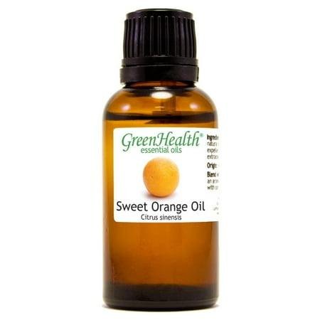 Sweet Orange Essential Oil - 1 Fl Oz (30 Ml) Glass Bottle W/ Euro Dropper - 100% Pure Essential Oil by Greenhealth