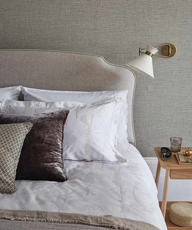 Textured grey bedroom