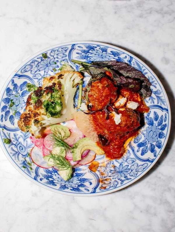 Savory Lamb Meatballs with Tomato Sauce and Creamy Ricotta