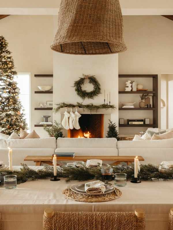 Nature-inspired holiday table