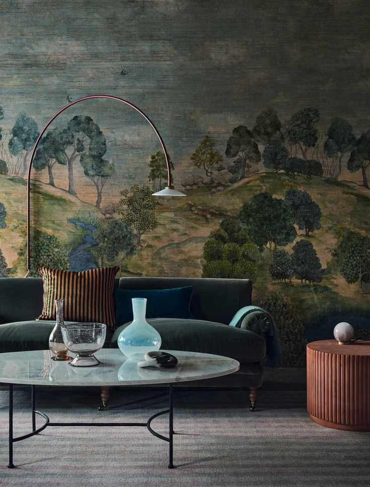 Bandipur Grasscloth wallpaper panel mural