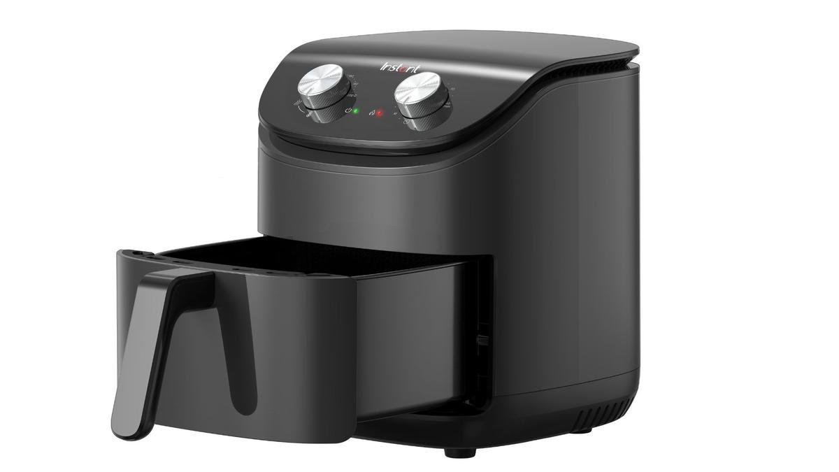 An Instant Essentials 4 Quart Air Fryer on a transparent background