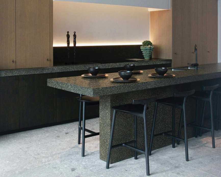 Kitchen countertop ideas with wooden cabinet