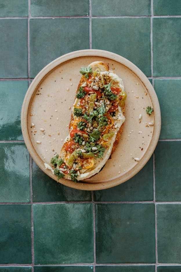 Hummus toast.