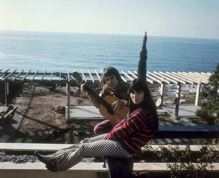 sonny and cher at their house 1966