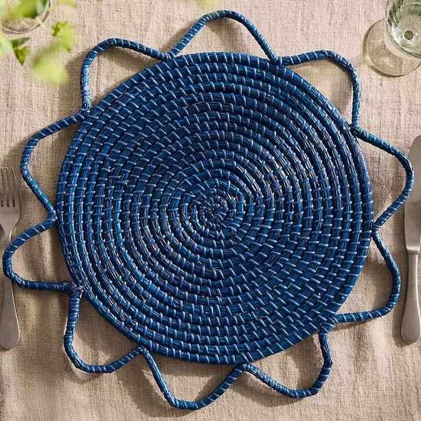 Navy Woven Seagrass Charger