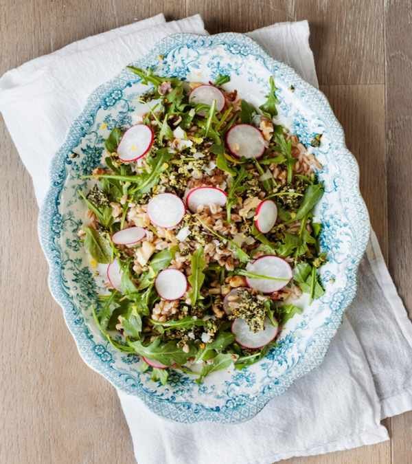 Farro Salad with Kale Pesto