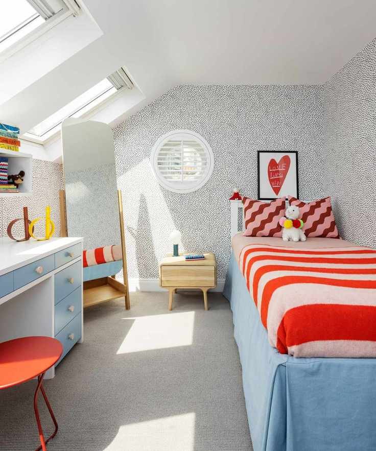Shared child's bedroom with twin bed