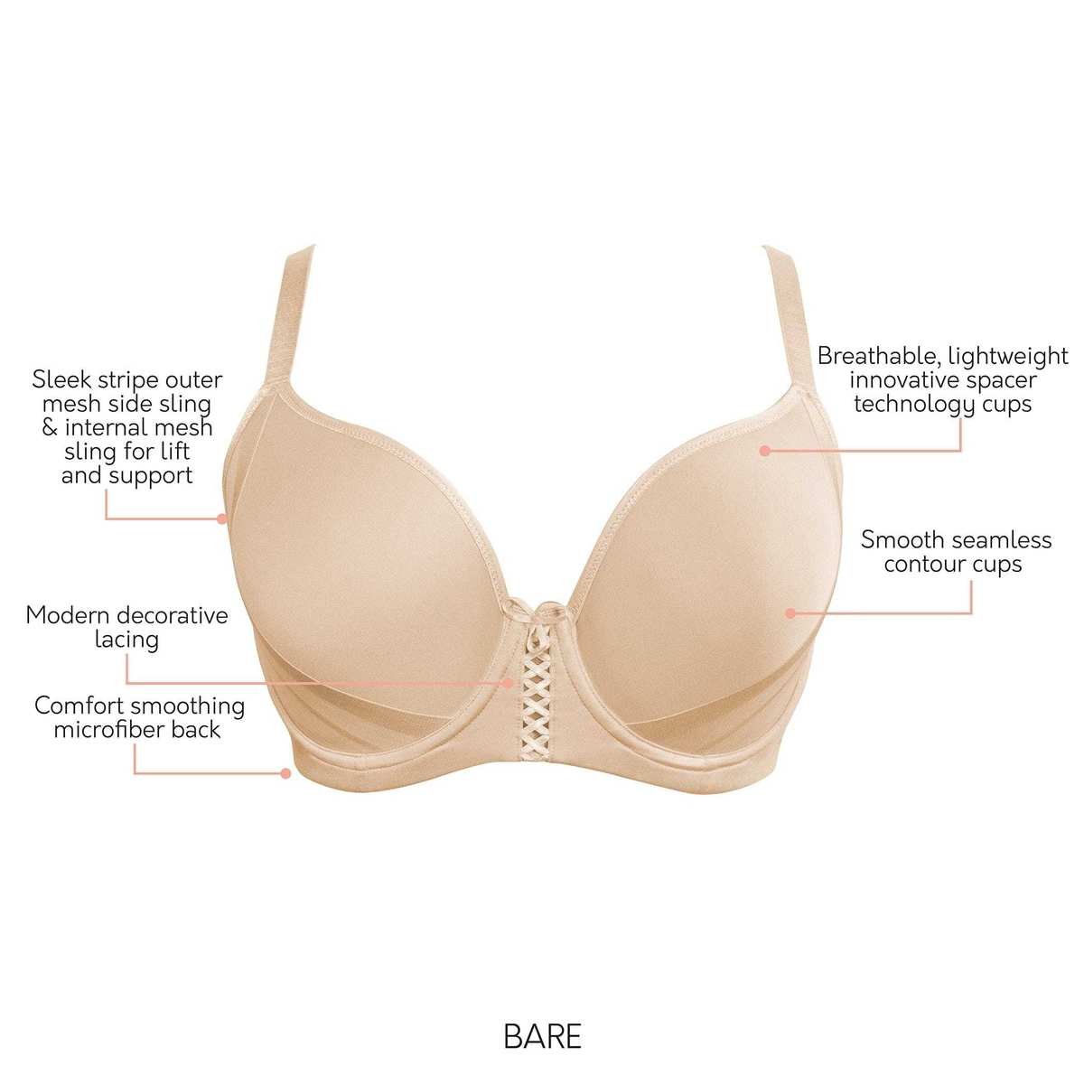 Spacious Women's Spacer T-Shirt Full Busted Bra