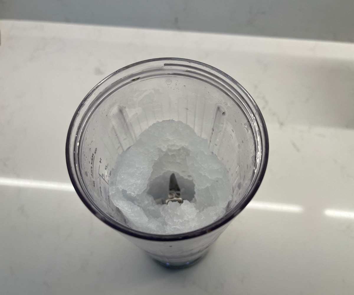 Ice slush made in the Ninja Blast Max