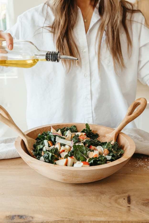 Delicious Winter Kale Salad Featuring Apples and Gruyère