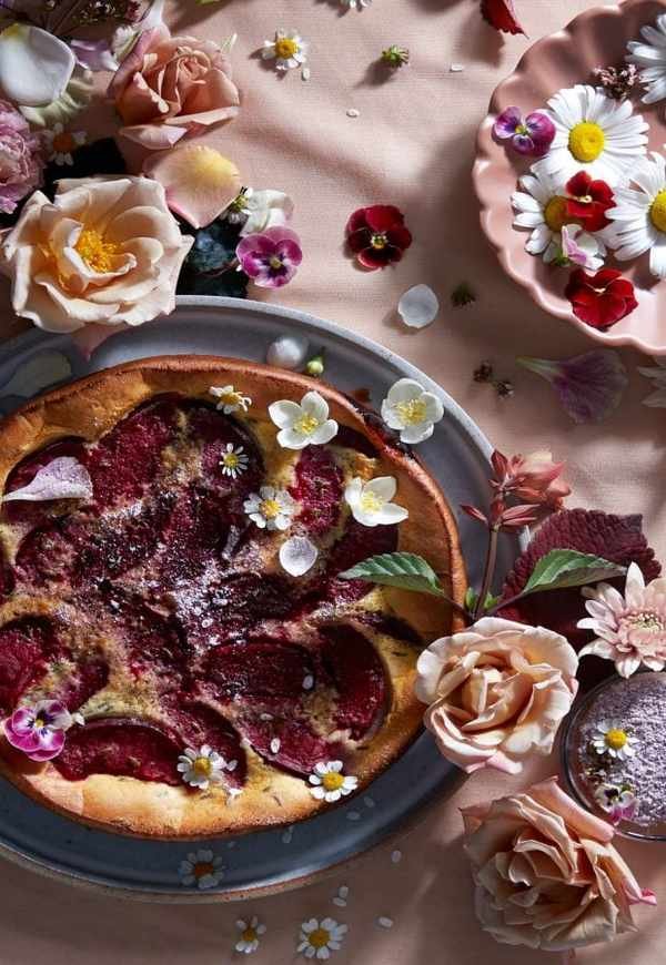 plum lavender clafoutis 