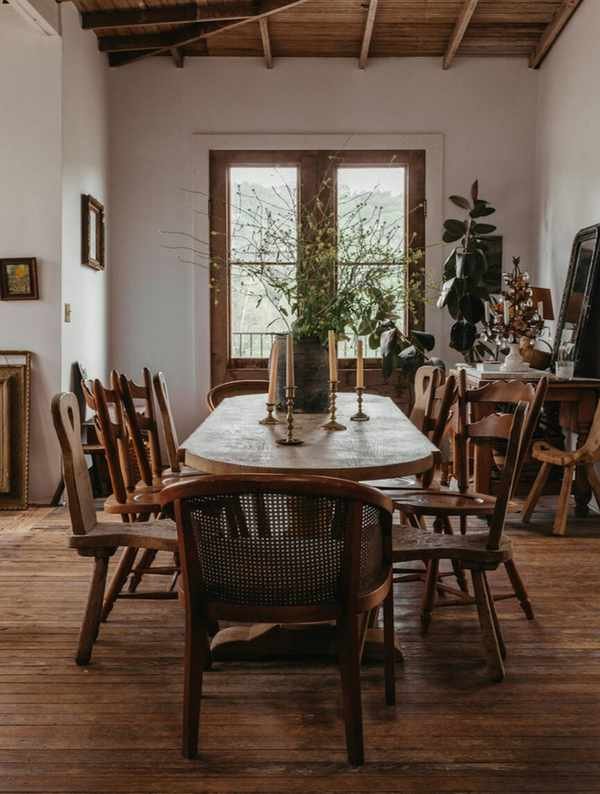 Vintage dining room table and chairs