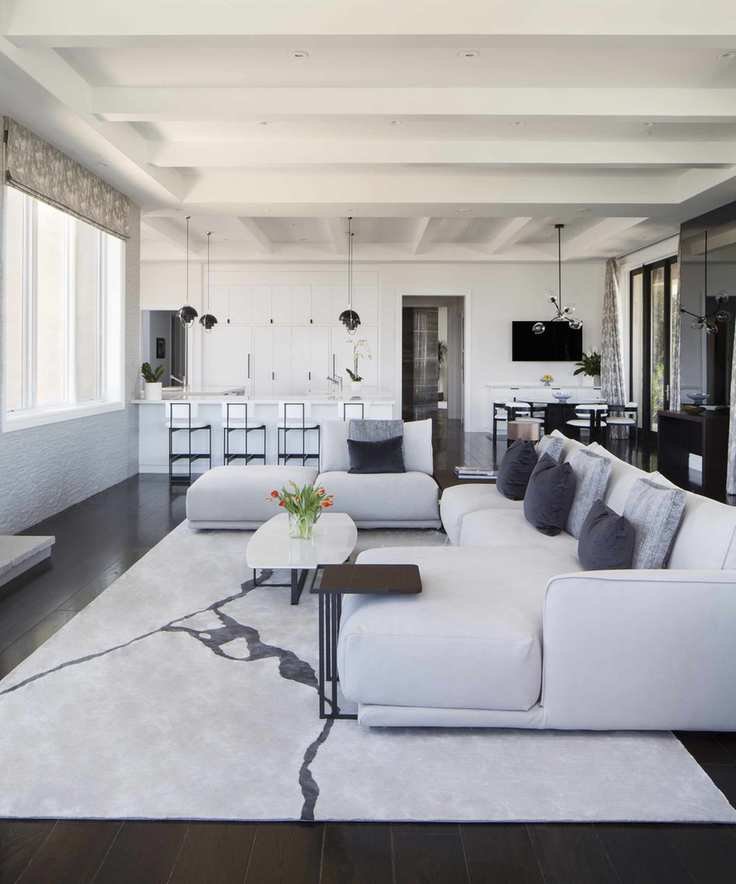 Bright family room with open plan design