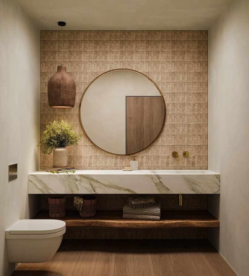 Creating a Luxurious Feel in Our Malibu Powder Bath