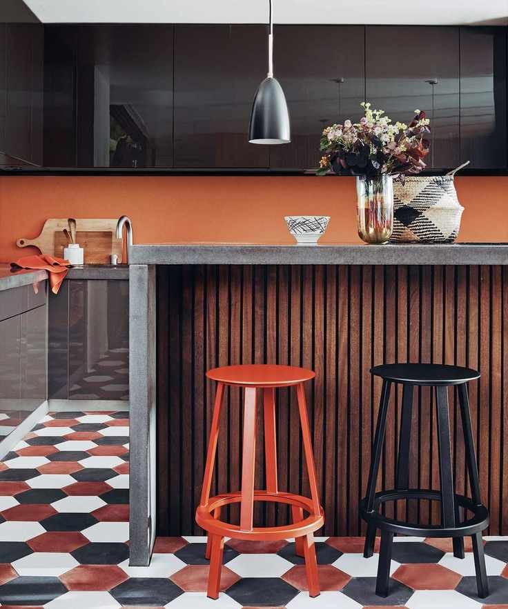 Kitchen countertop in concrete