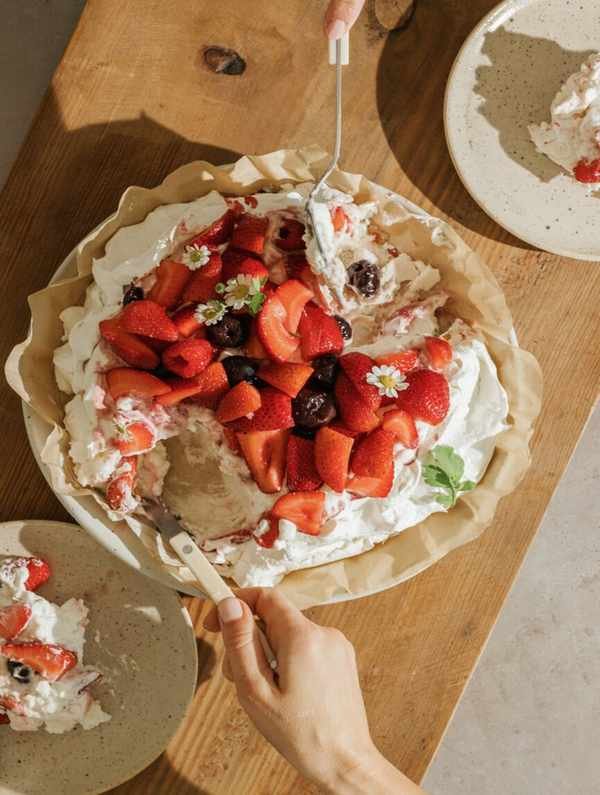 Delight in This Strawberries and Cream Pavlova for Summer Gatherings