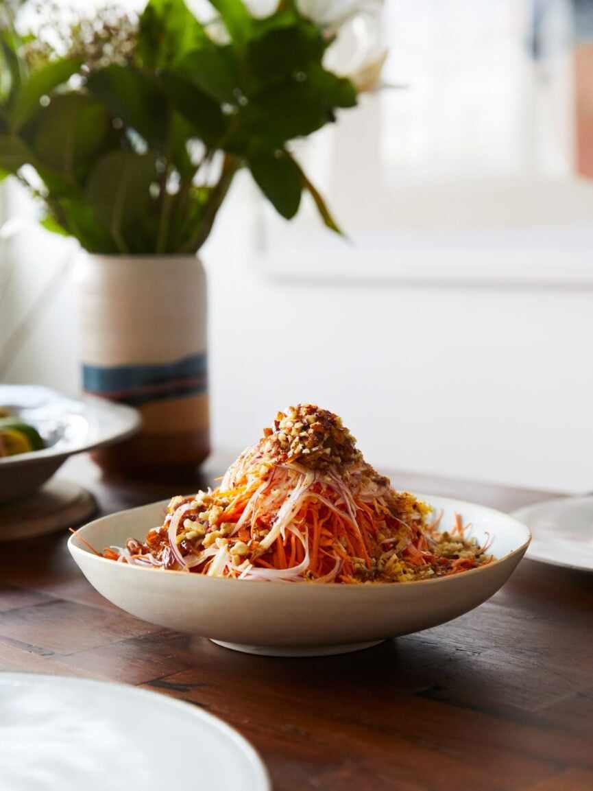 Delicious Raw Carrot Salad with Dates, Walnuts, and Aleppo Spice