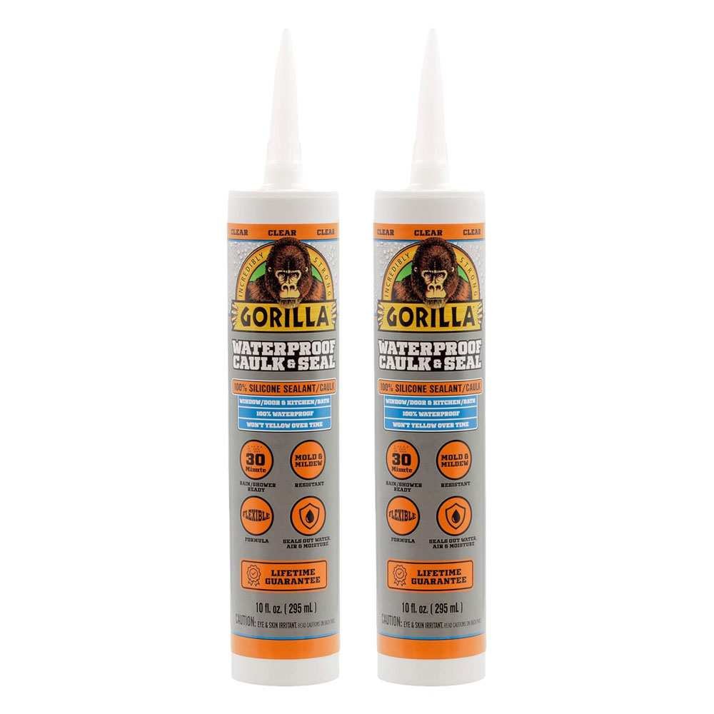 two-pack of Gorilla waterproof caulk & seal