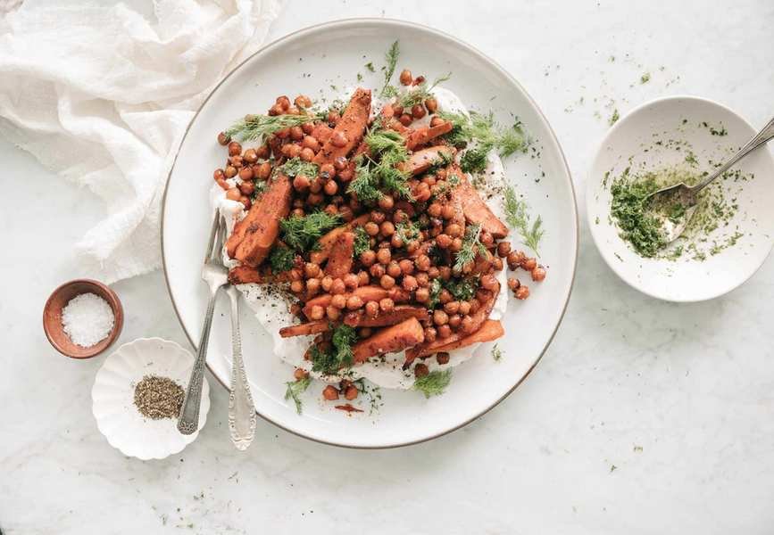 Elevate Your Meals With a Delicious Sheet Pan Sweet Potato Chickpea Bowl