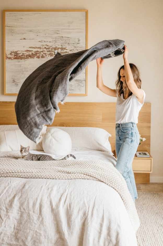Camille bedroom, making the bed_low sex drive in women